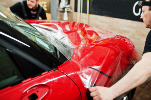 Paint protection film installed on a vehicle for Calgary road conditions